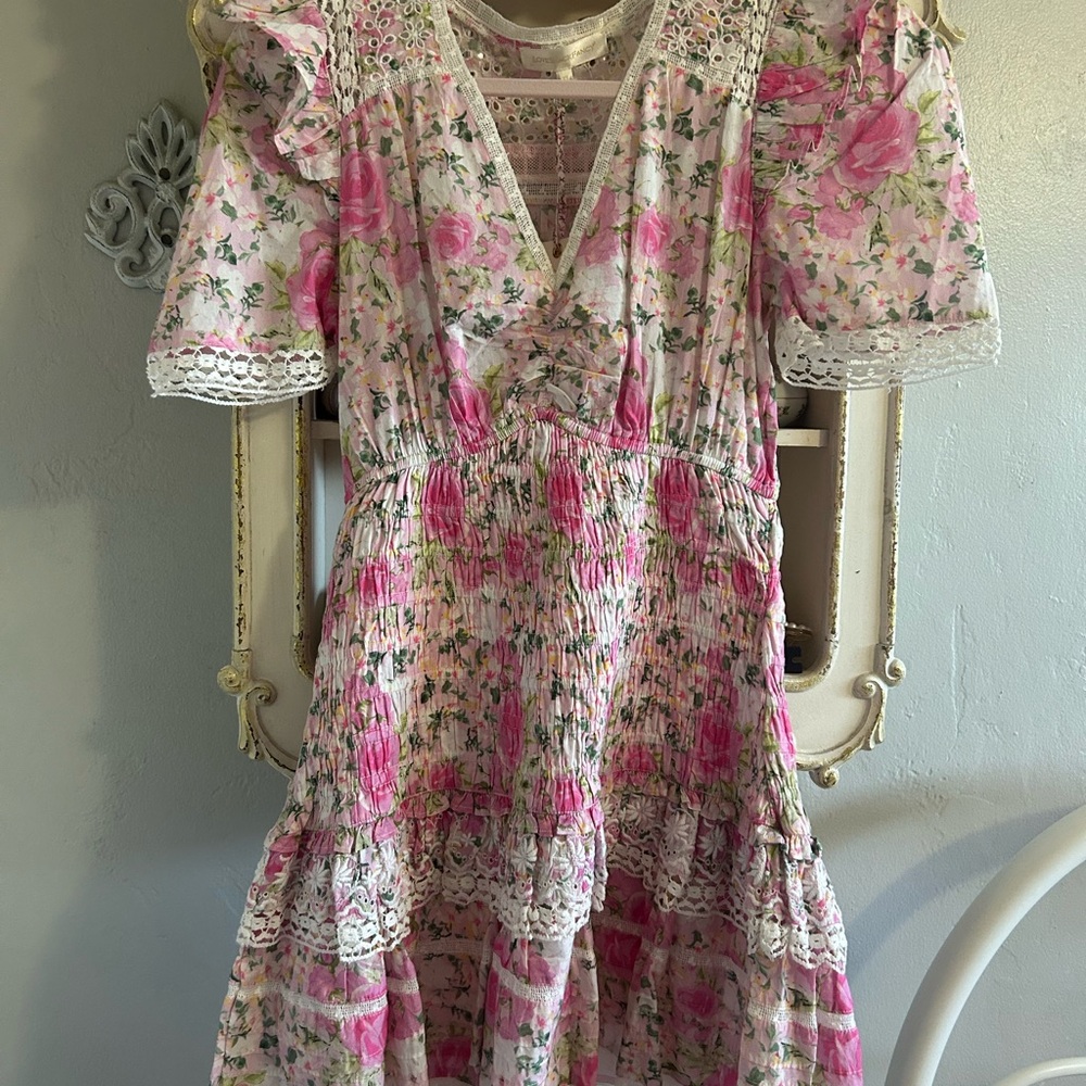 Size XS pink loveshackfancy dress